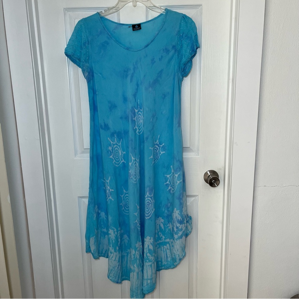 Advance Apparels Boho Blue Midi Dress